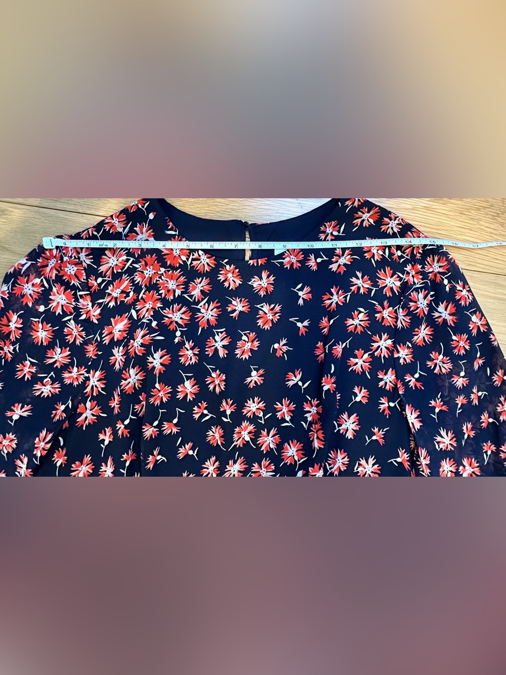 LK Bennett Pros Silk Dress US 8 Sloane Blue Floral Print Fit & Flare Dress - Picture 7 of 12